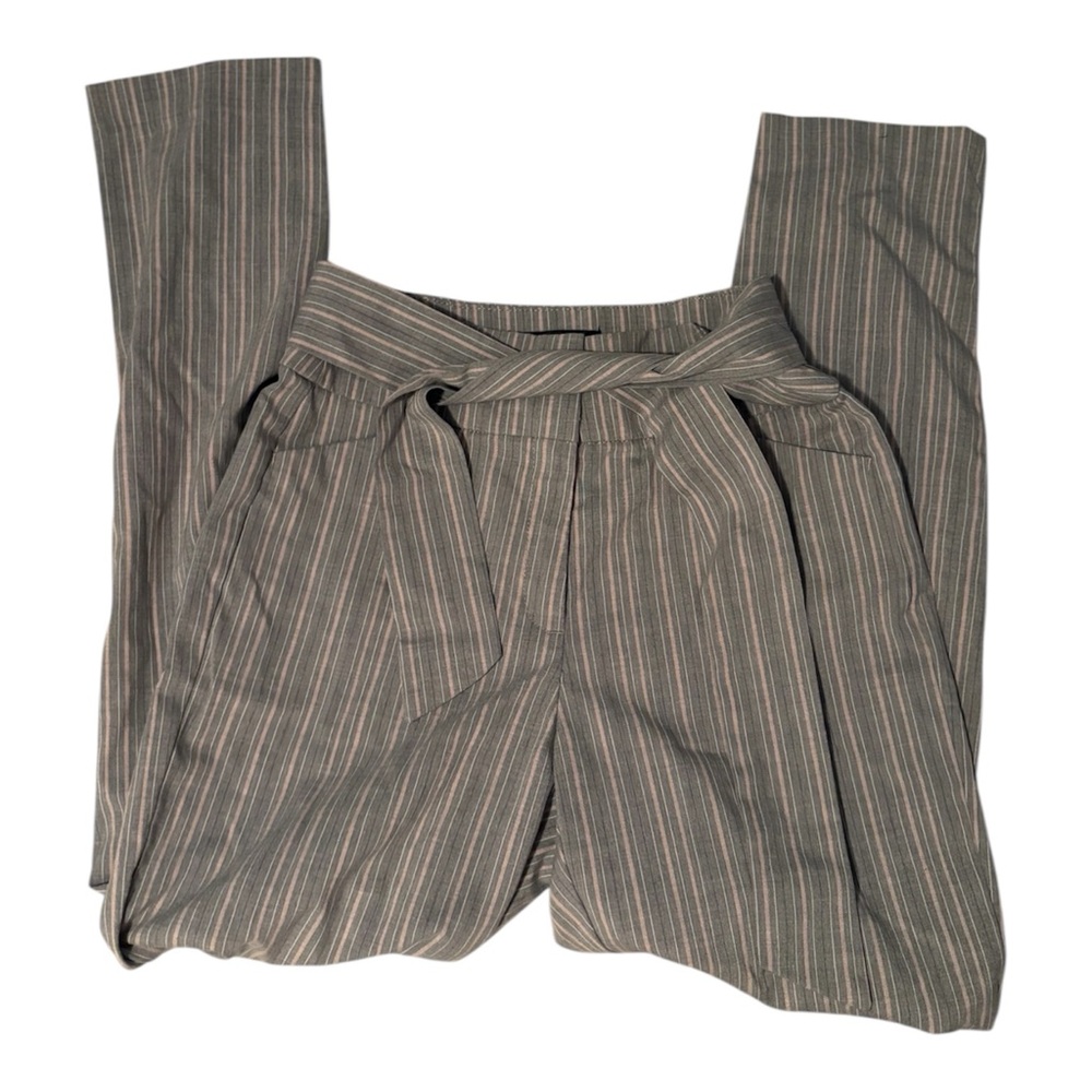 Dynamite Gray with Pink Stripes Tie Trousers